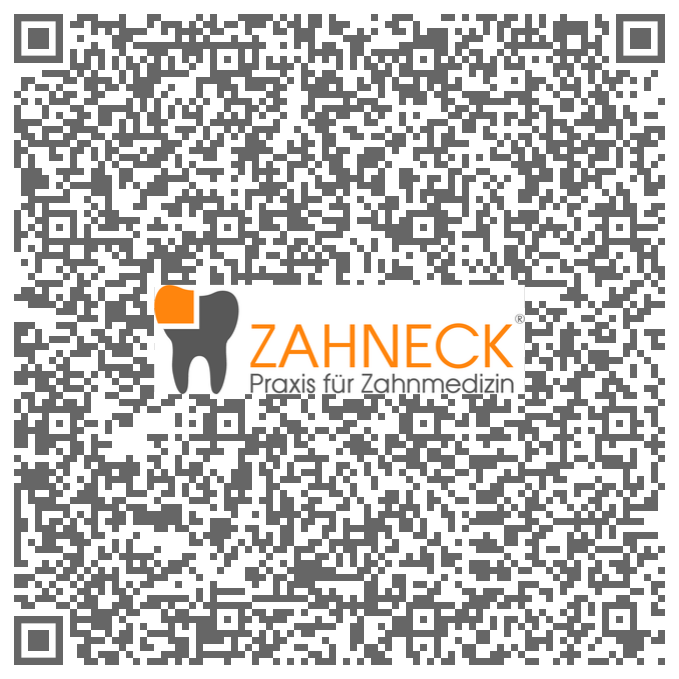 QR-Code Praxisadresse Zahnarztpraxis ZAHNECK, Büdingen - Dr. Dr. Jan Glatzki